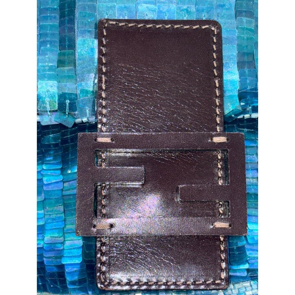 Vintage Fendi FWRD Renew Sequin Baguette Shoulder Bag in Blue Womens Handbag - Picture 7 of 16